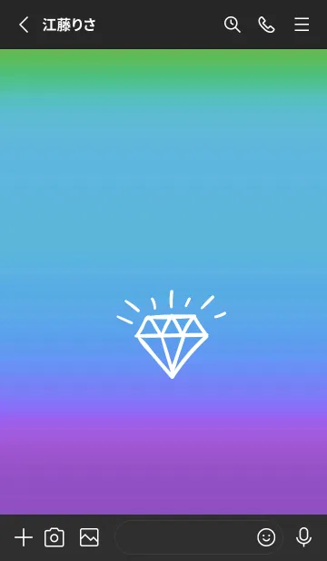 [LINE着せ替え] グラデーション ダイアモンド  /10の画像2