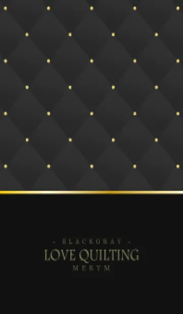 [LINE着せ替え] LOVE QUILTING - BLACK GRAY 25の画像1