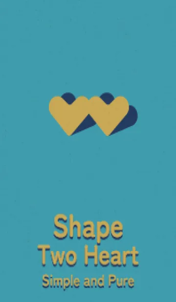 [LINE着せ替え] 2ハートのきせかえ 青と金の画像1