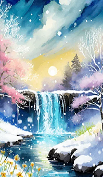 [LINE着せ替え] 優美な冬の風景の着せかえ(Winter-2445)の画像1