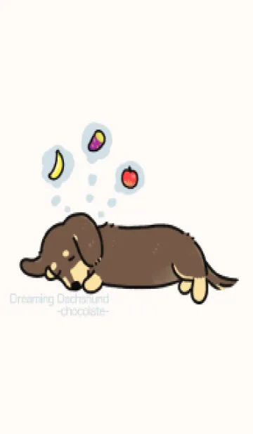 [LINE着せ替え] Dreaming Dachshund-chocolate-の画像1