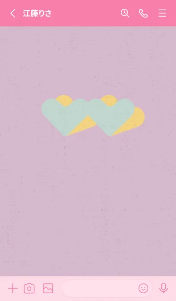 [LINE着せ替え] 2ハートのきせかえ パステルの画像2