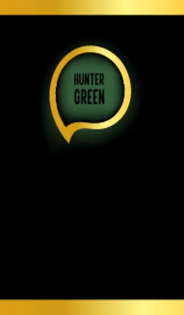 [LINE着せ替え] Hunter Green Gold In Black Theme (JP)の画像1