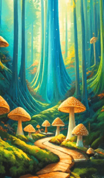 [LINE着せ替え] mushroom forest01_JPの画像1