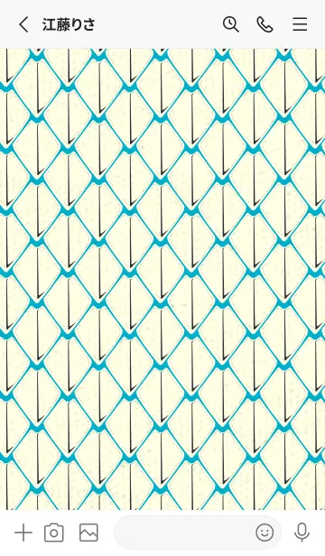 [LINE着せ替え] シンプルな龍鱗 ターコイズブルーの画像2