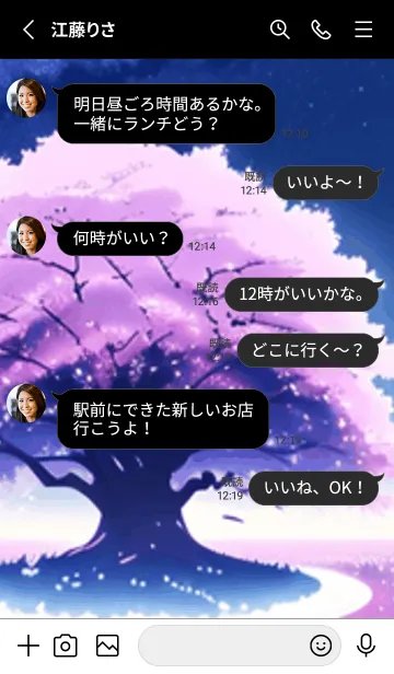 [LINE着せ替え] 冬のサクラ #CGKR09。の画像3