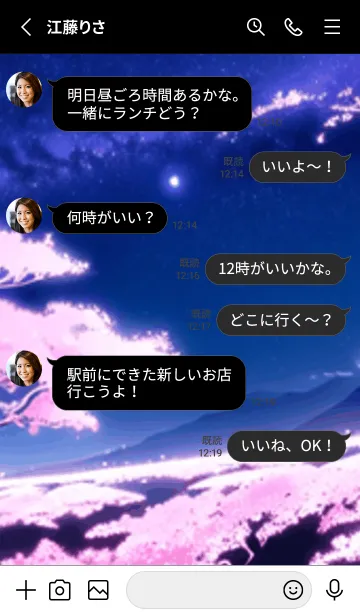 [LINE着せ替え] 冬のサクラ #CGKR114。の画像3