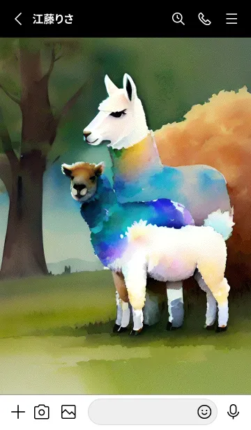 [LINE着せ替え] ランダムなアルパカ 124の画像2