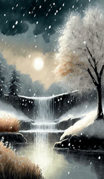 [LINE着せ替え] 優美な冬の風景の着せかえ(Winter-2451)の画像1