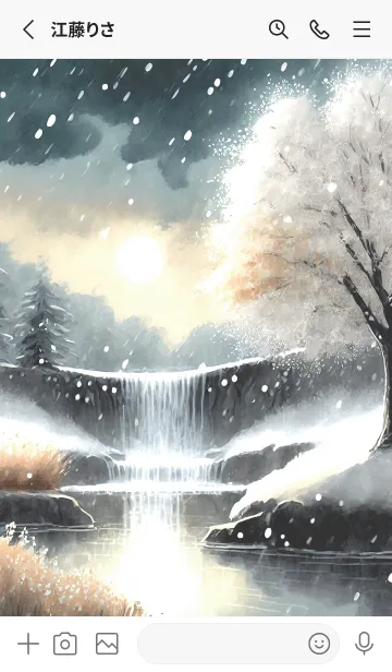 [LINE着せ替え] 優美な冬の風景の着せかえ(Winter-2451)の画像2