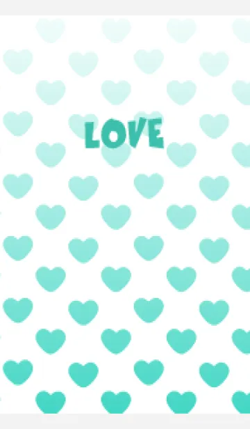 [LINE着せ替え] 青いハート 白の画像1