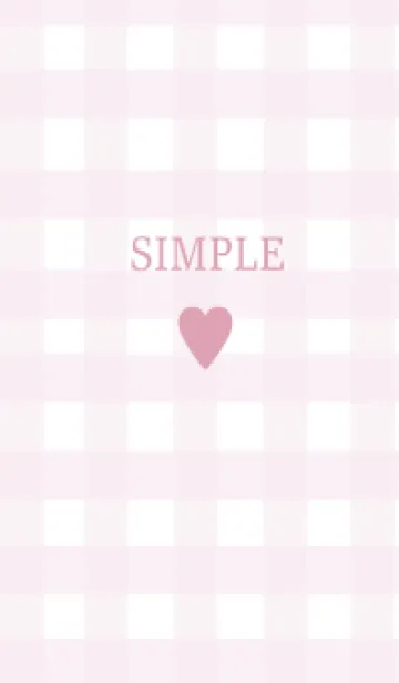 [LINE着せ替え] SIMPLE HEART =check sweetpink=の画像1