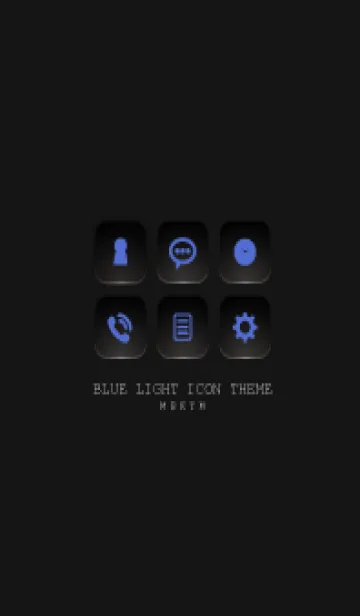 BLACK-BLUE LIGHT ICON THEME SWITCH 35の着せ替えメイン画像