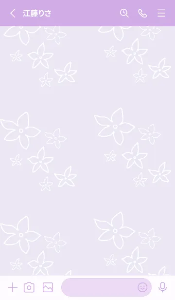 [LINE着せ替え] 白い線の小さい花25の画像2