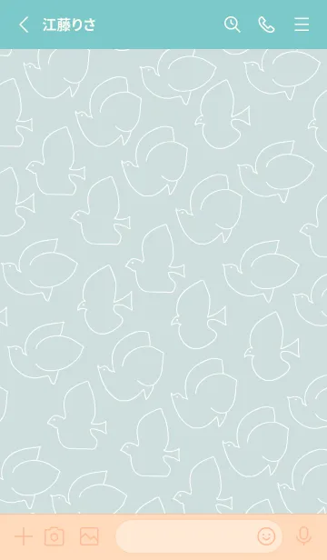 [LINE着せ替え] 白い鳥 たくさん22の画像2