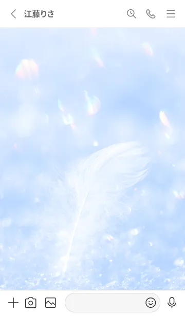 [LINE着せ替え] Real Snow Bokeh #Swan Feather 2-9の画像2