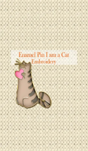 [LINE着せ替え] I am a Cat Enamel Pin & Embroidery 46の画像1