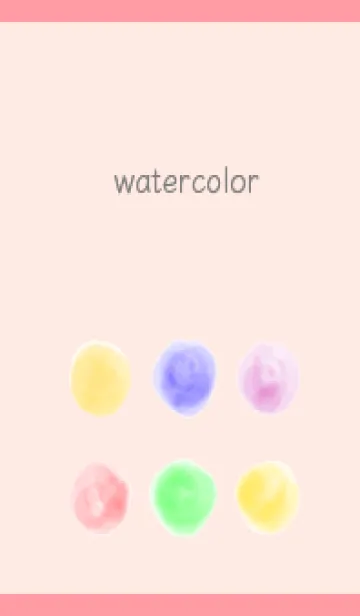 [LINE着せ替え] 淡い水彩の円 薄いピンクの画像1