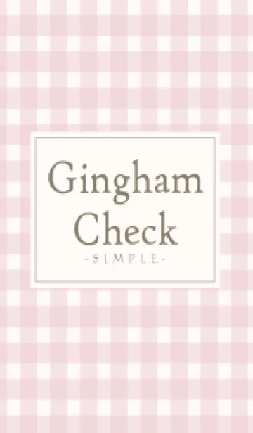 [LINE着せ替え] Gingham Check Natural Pink - SIMPLE 29の画像1
