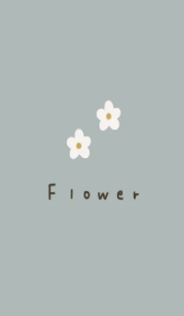 [LINE着せ替え] ブルーグレーとお花。おとな。の画像1