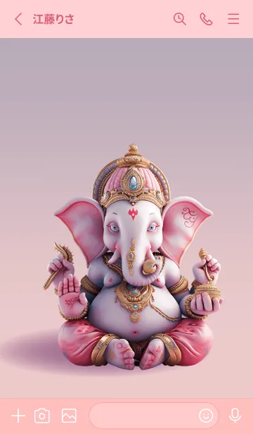 [LINE着せ替え] Ganesha sits and gives blessings(JP)の画像2