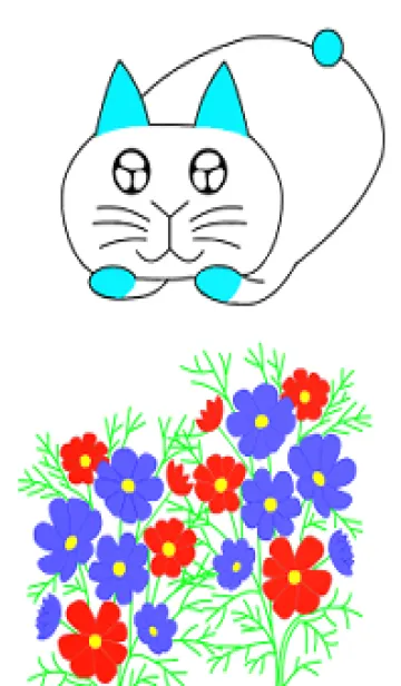 [LINE着せ替え] ウサギ猫とペルシャの菊-白の画像1