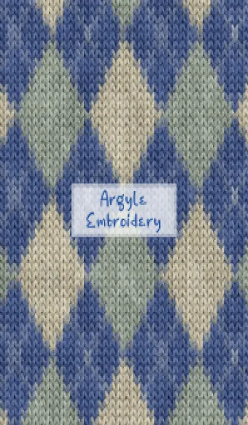 [LINE着せ替え] Argyle Embroidery 27の画像1