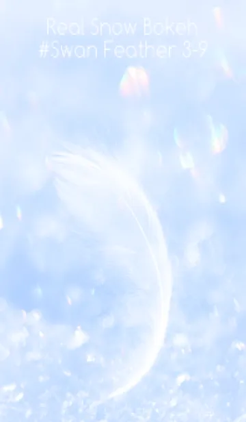 [LINE着せ替え] Real Snow Bokeh #Swan Feather 3-9の画像1