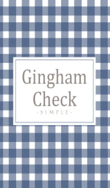 [LINE着せ替え] Gingham Check Navy - SIMPLE 29の画像1