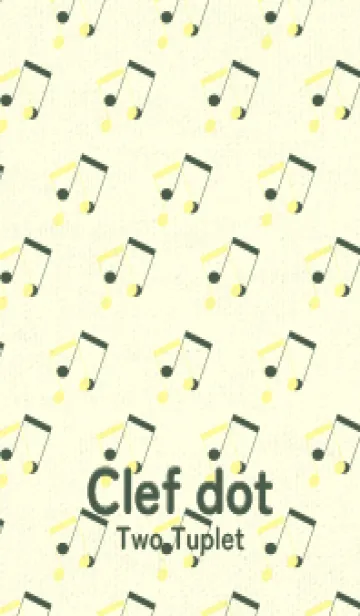 [LINE着せ替え] 2連符柄  ライトクリームの画像1