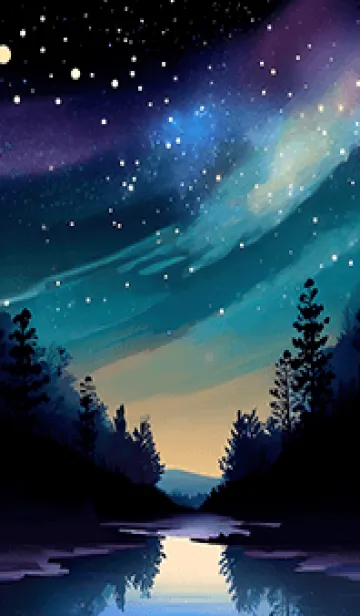 [LINE着せ替え] 穏やかな夜景の着せかえ/566の画像1