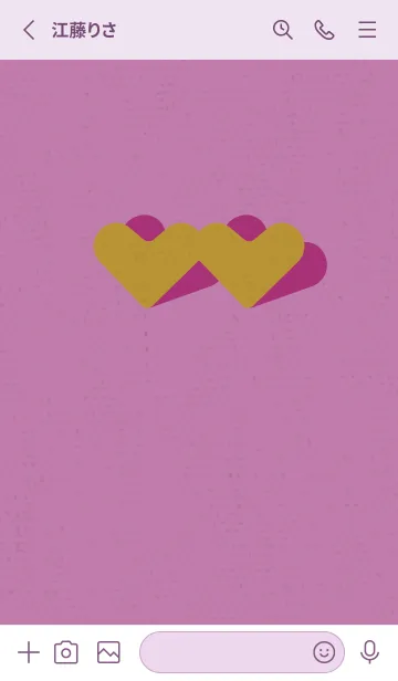 [LINE着せ替え] 2ハートのきせかえ ピンクゴールドの画像2