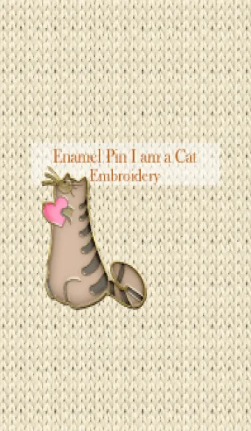 [LINE着せ替え] I am a Cat Enamel Pin & Embroidery 47の画像1