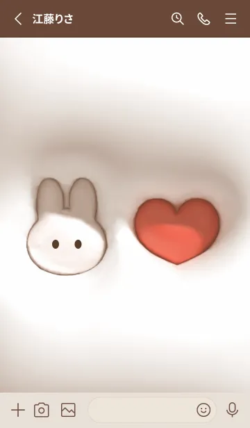 [LINE着せ替え] brown♡恋してるウサギ03_1の画像2