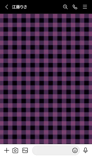 [LINE着せ替え] ハート ギンガムチェック 149の画像2