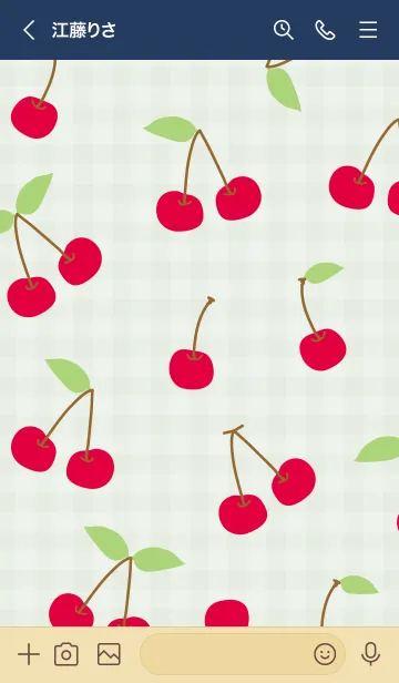 [LINE着せ替え] チェリー チェリー シンプル4の画像2