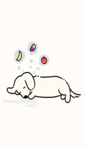 [LINE着せ替え] Dreaming Dachshund-cream-の画像1