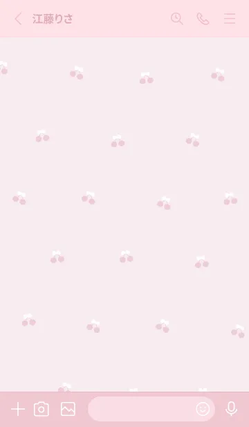 [LINE着せ替え] シンプル可愛い♪11さくらんぼの画像2