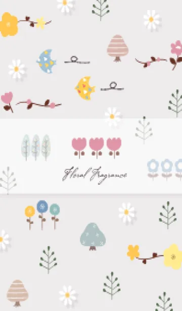 Greige floral fragrance02_1の着せ替えメイン画像