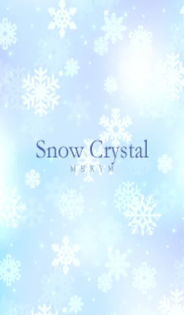 [LINE着せ替え] SnowCrystal-BLUE 22の画像1