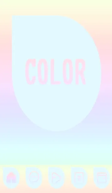 [LINE着せ替え] blue color rainbow J08の画像1