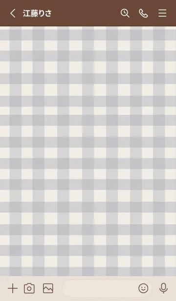 [LINE着せ替え] SIMPLE HEART =check bluebeige=の画像2