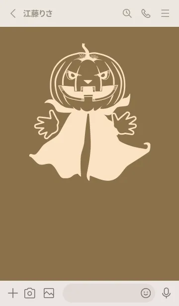 [LINE着せ替え] 妖怪 ジャックオランタン 小鹿色の画像2