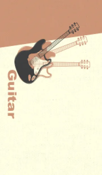 [LINE着せ替え] エレキギター Line  黒柿色の画像1