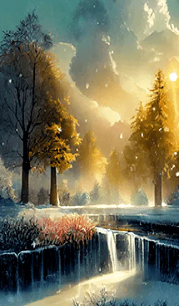 [LINE着せ替え] 優美な冬の風景の着せかえ(Winter-2482)の画像1