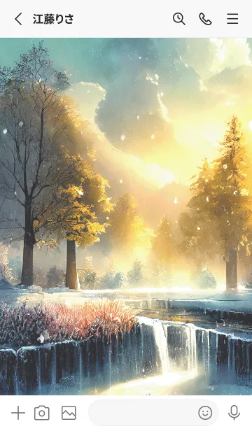 [LINE着せ替え] 優美な冬の風景の着せかえ(Winter-2482)の画像2