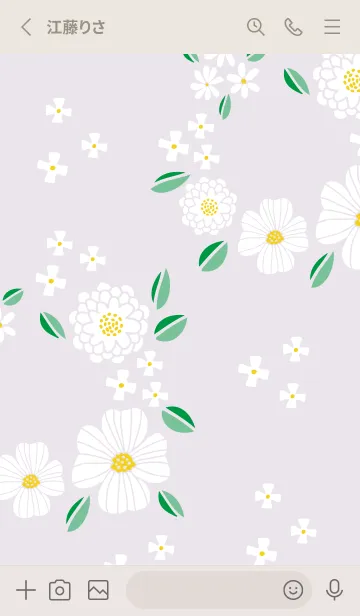 [LINE着せ替え] 白い可憐な花3の画像2