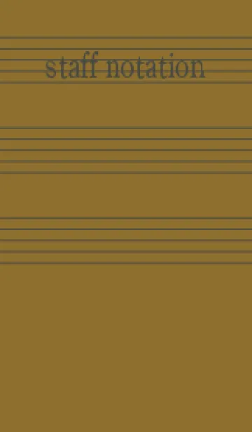 [LINE着せ替え] 五線譜1 ゴールデンオーカーの画像1