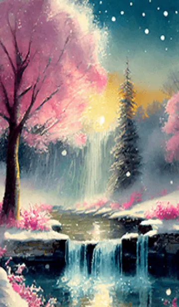 [LINE着せ替え] 優美な冬の風景の着せかえ(Winter-2488)の画像1