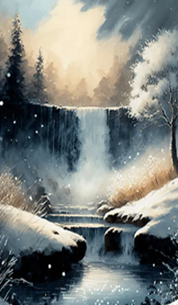 [LINE着せ替え] 優美な冬の風景の着せかえ(Winter-2490)の画像1